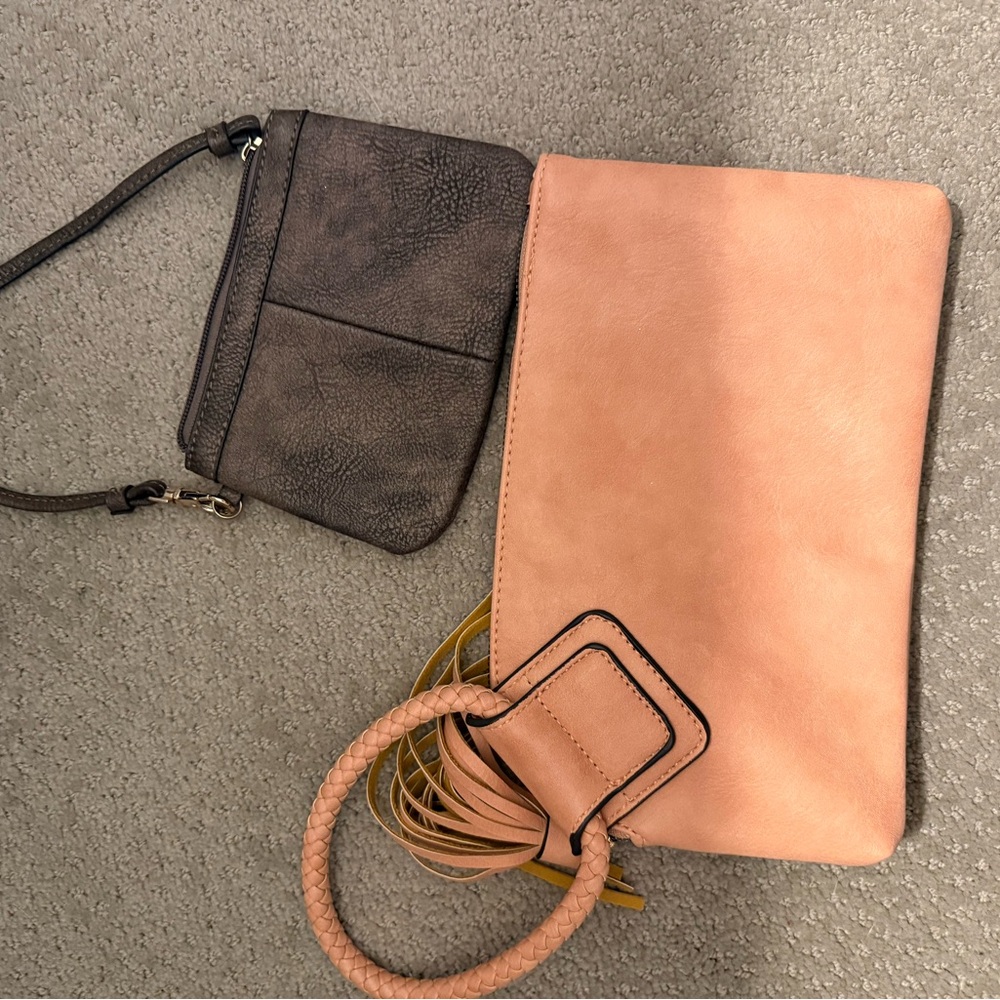 Elegant Tan and Brown Women's Handbag Set